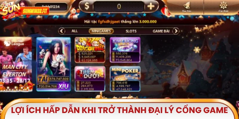Những lợi ích hấp dẫn khi trở thành đại lý cổng game 