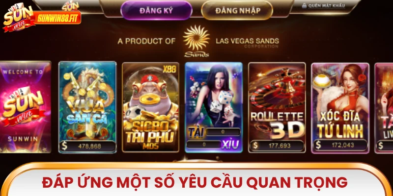 Đáp ứng một số yêu cầu quan trọng để hệ thống xác minh trước khi đăng ký